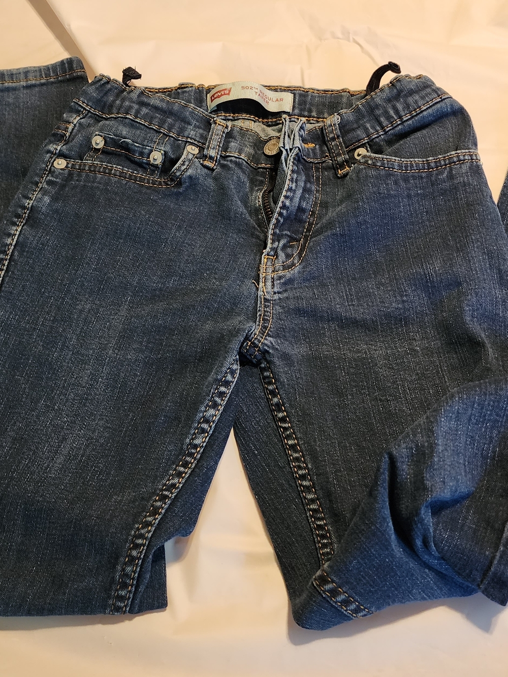 Boys Blue Denim Jeans 12 Reg Adjustable Waist